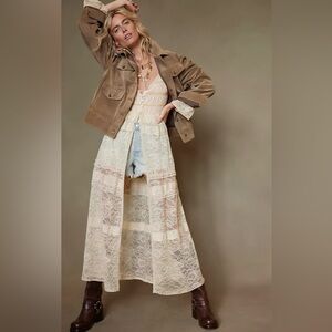 $228 Free People Sweet Saloon Sleeveless Maxi Bodysuit NWT size S